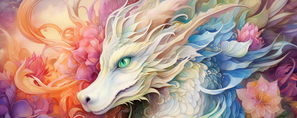 Pastell-Drache (Deko)